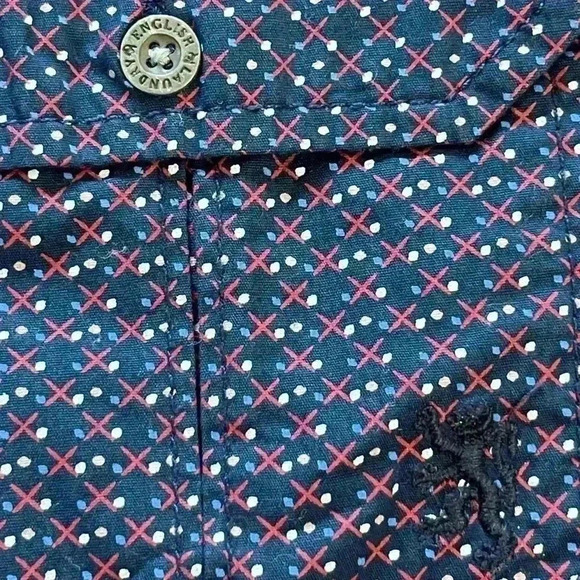 Lions Crest By English Laundry NWT Men’s Button Down Navy Blue Shirt XXL - Picture 4 of 11